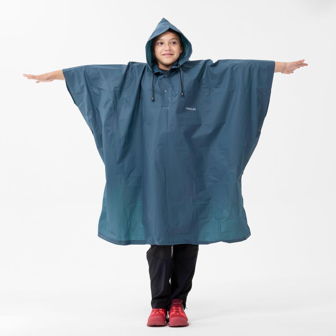 Adult Hiking Rain Poncho, Navy, No Color, large image number 9