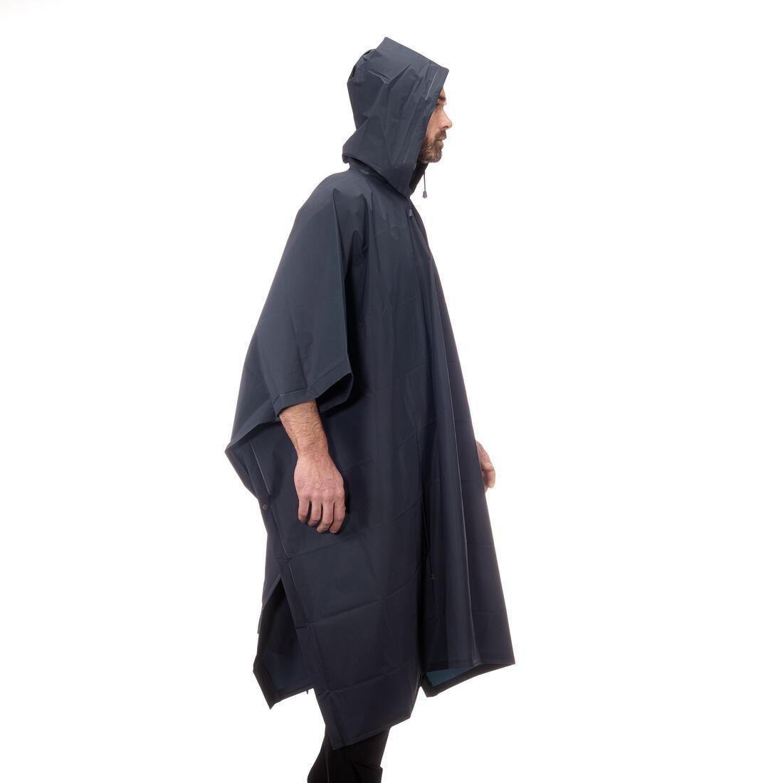 Adult Hiking Rain Poncho, Navy, No Color, large image number 11