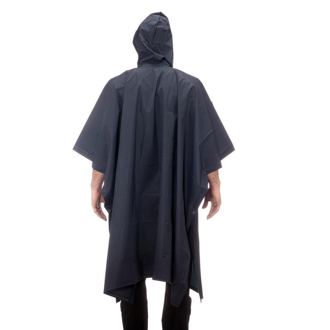 Adult Hiking Rain Poncho, Navy, No Color, large image number 12