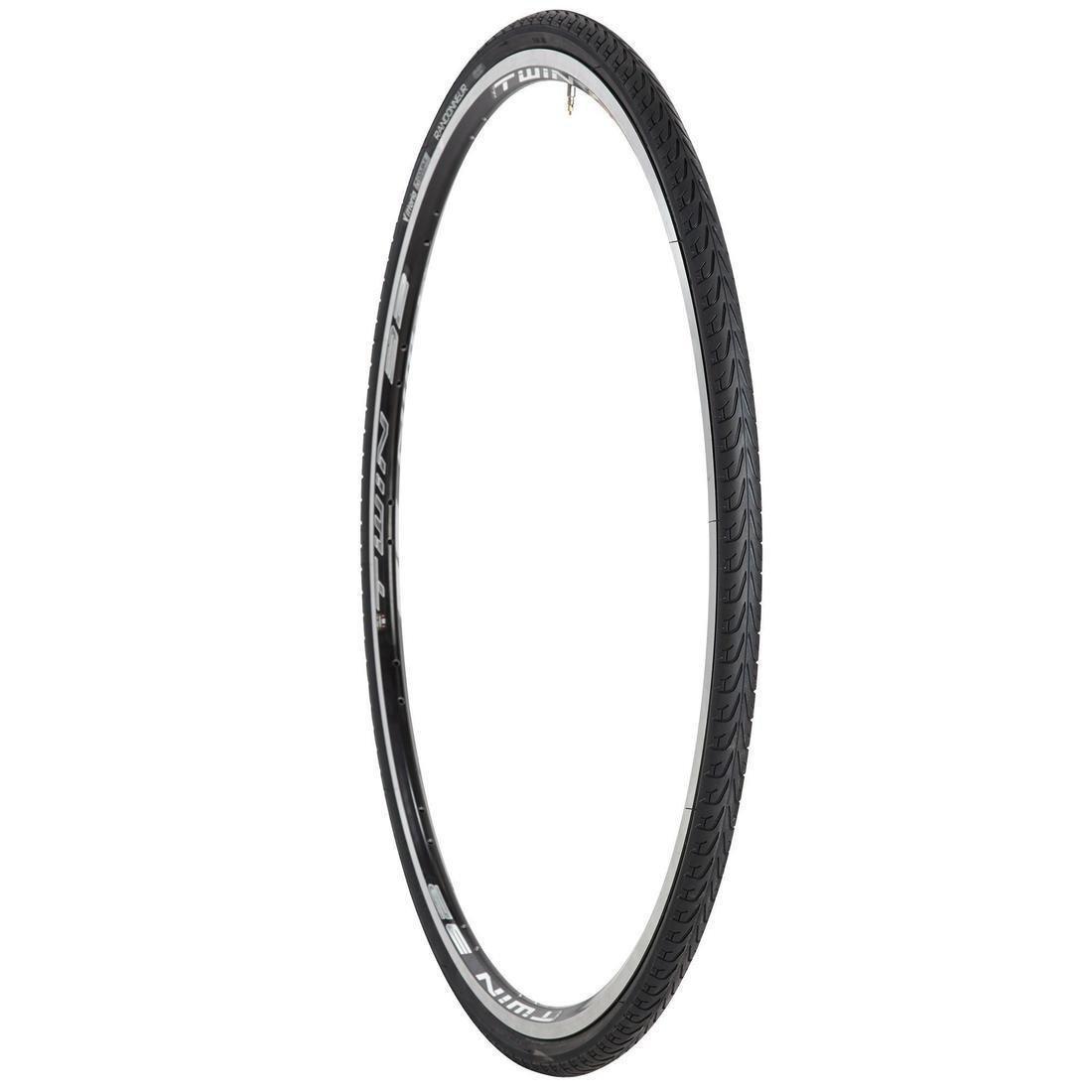Randonneur Road Bike Tyre, Black, No Color, large image number 2