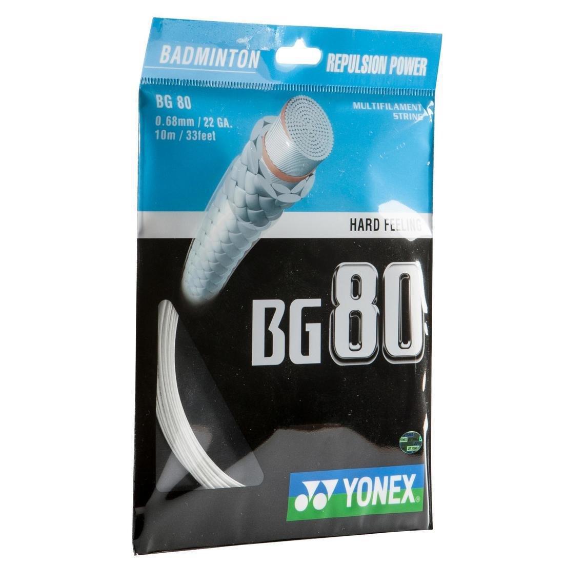 YONEX - Bg 80 Badminton String, White