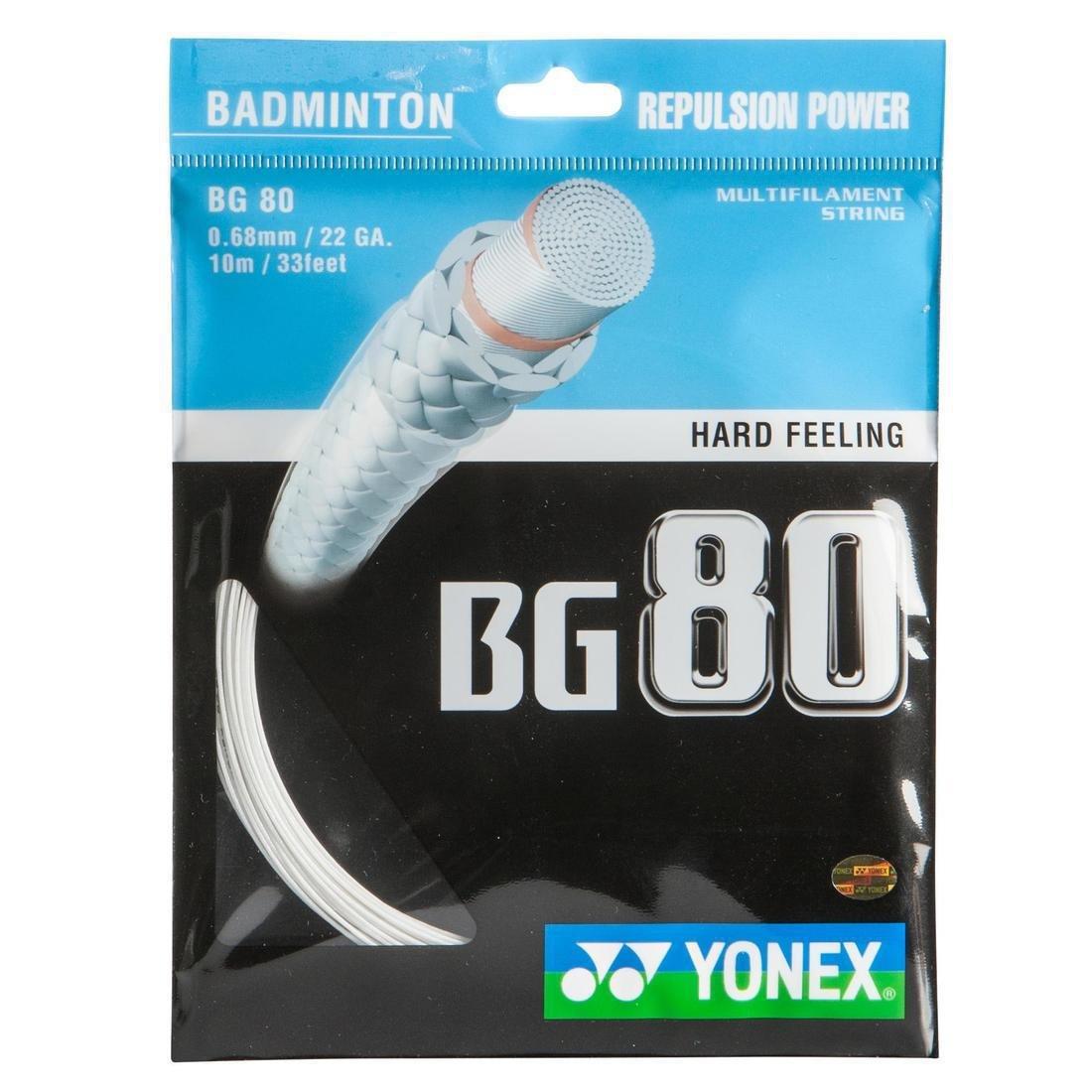 YONEX - Bg 80 Badminton String, White