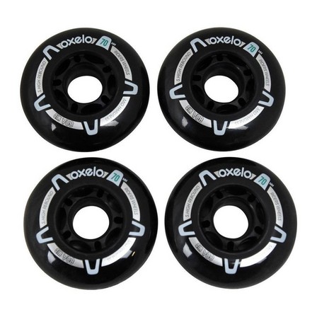 OXELO - Kids 80A Inline Skate Wheels Fit 3 4-Pack, Black