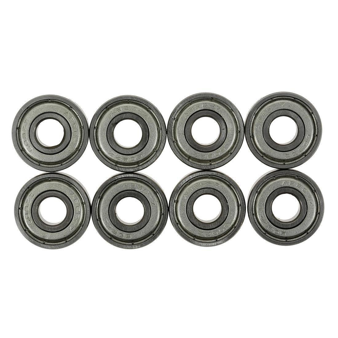 OXELO - Abec 7 Inline Skate Skateboard And Scooter Bearings 8-Pack, Black