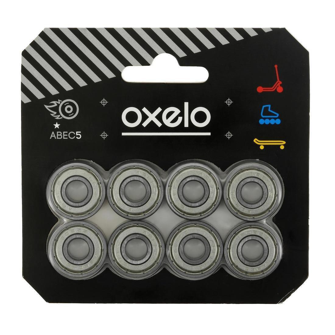 OXELO - Abec 5 Inline Skate Skateboard Scooter Bearings 8-Pack