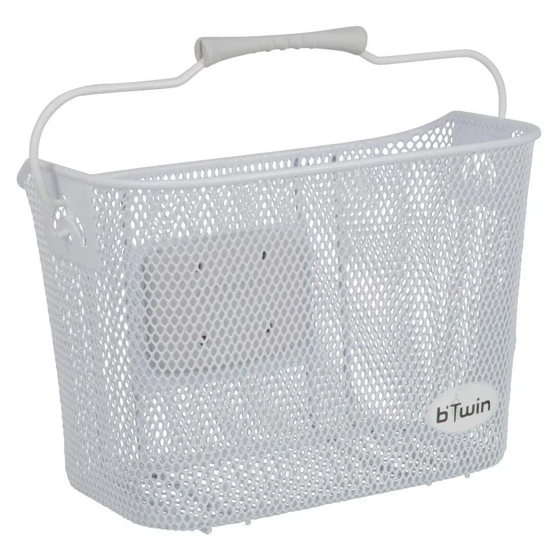 Metal Kids Bike Basket, White, No Color, large