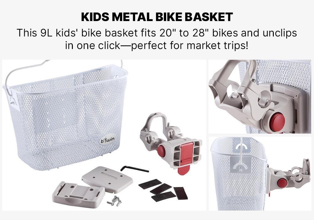 Metal Kids Bike Basket, White, No Color, large image number 17