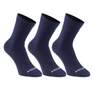 ARTENGO - RS 160 Adult High Sports Socks Tri-Pack, Pewter