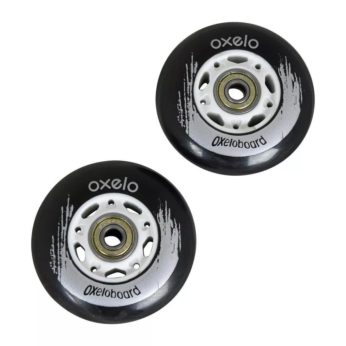 White Oxelo Waveboard Wheels Twin-Pack, Black, , medium