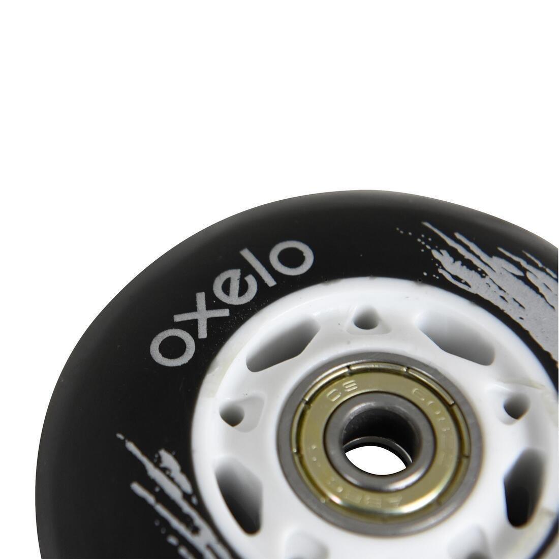 White Oxelo Waveboard Wheels Twin-Pack, Black, No Color, large image number 4
