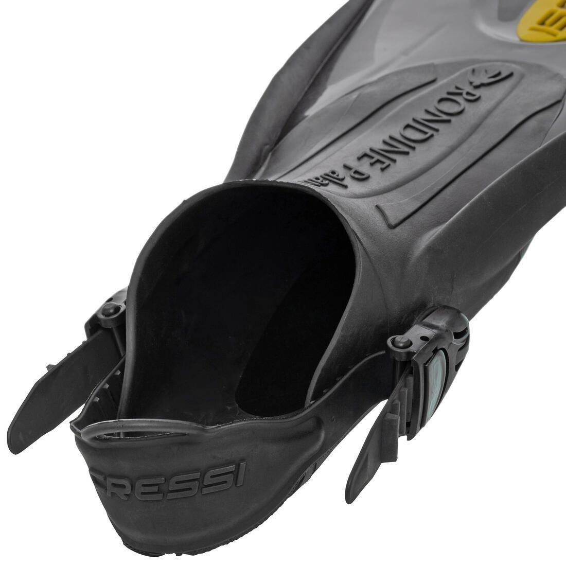 Cressi Palau Saf Snorkelling Fins, Black/Yellow, , large image number 6