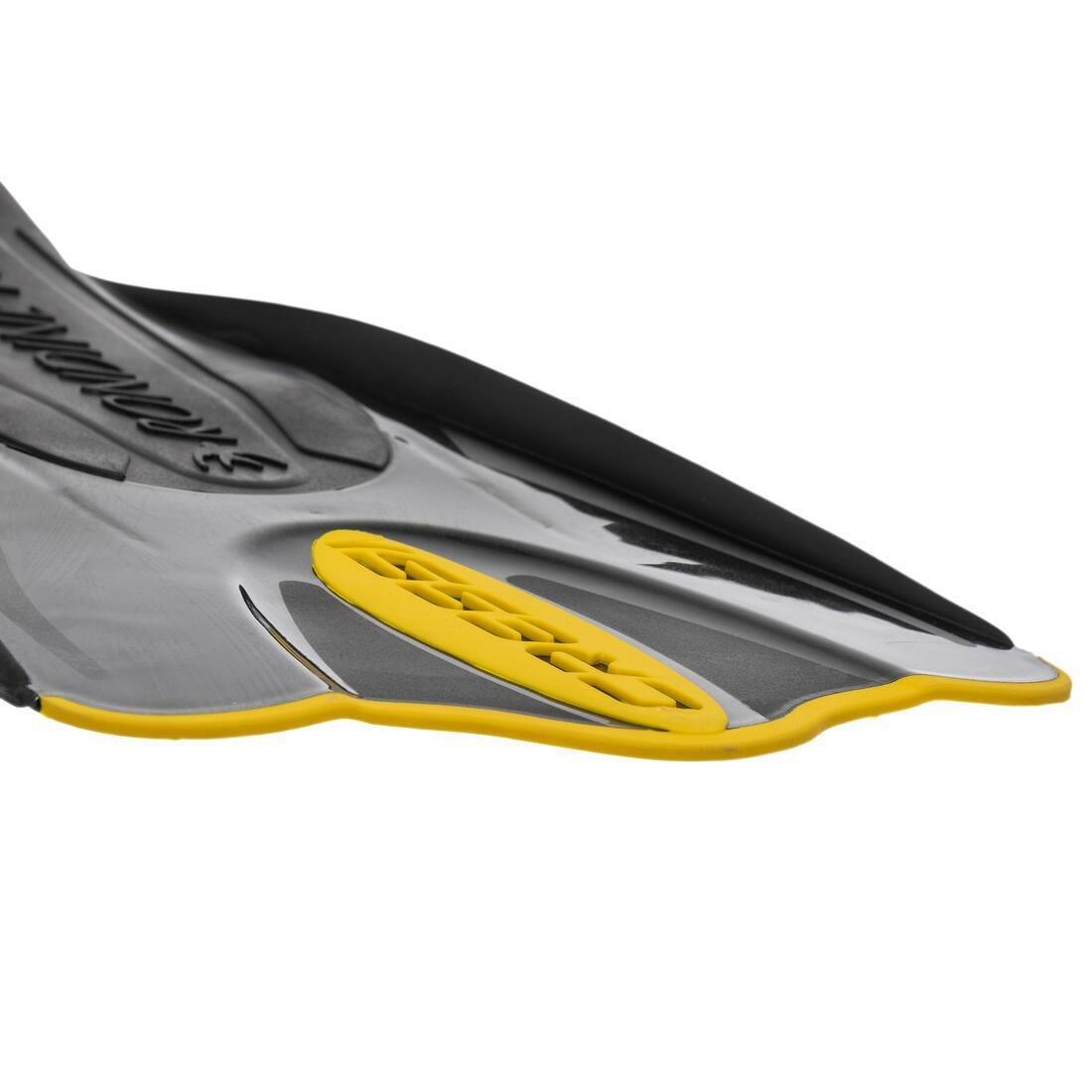 Cressi Palau Saf Snorkelling Fins, Black/Yellow, , large image number 9