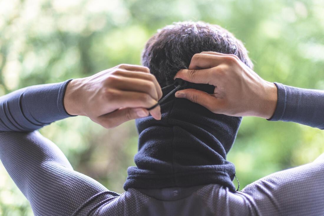 Winter Cycling Fleece Neck Warmer - 100, Black, No Color, large image number 4