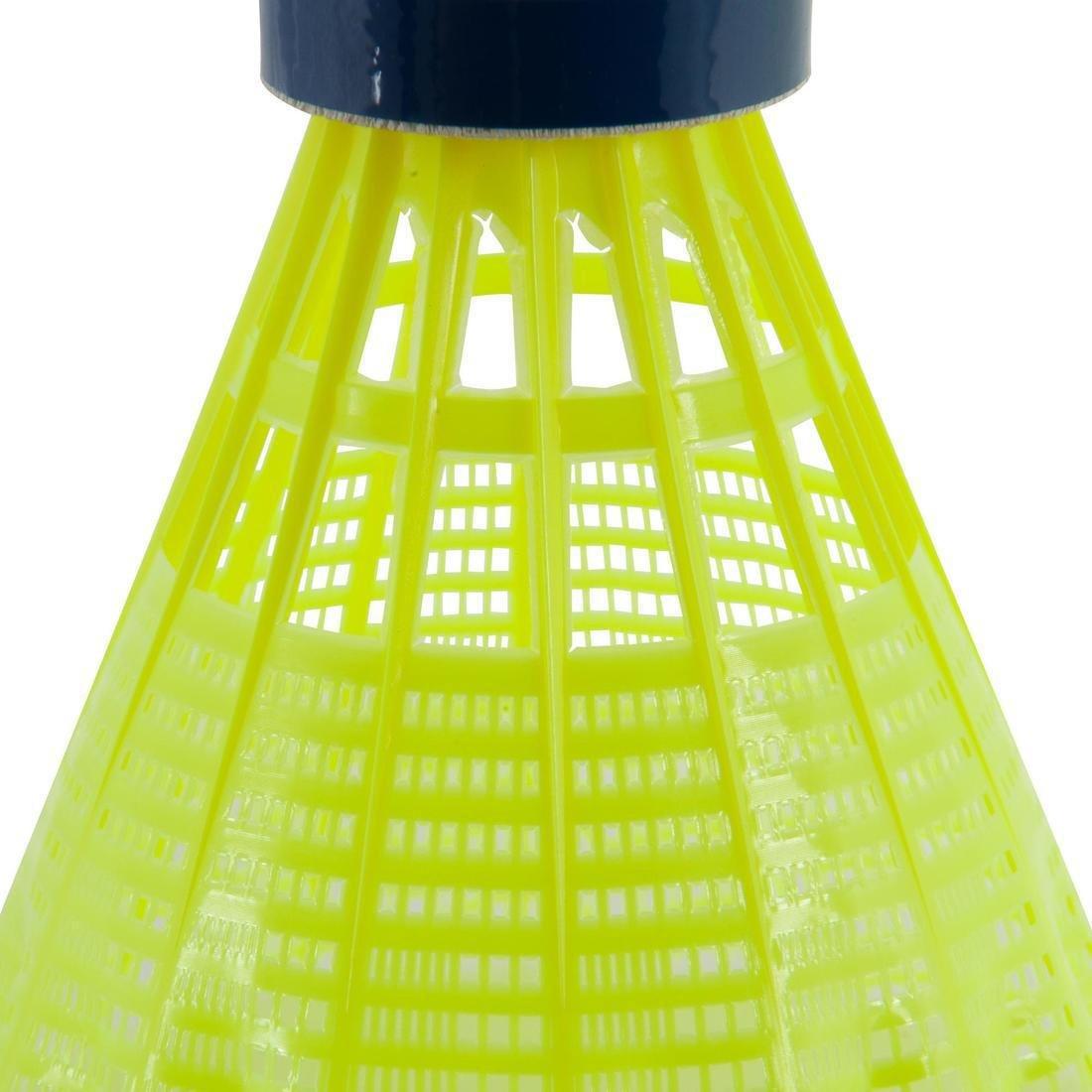 Badminton Plastic Shuttlecocks Mavis 300 6-Pack, Yellow, No Color, large image number 3