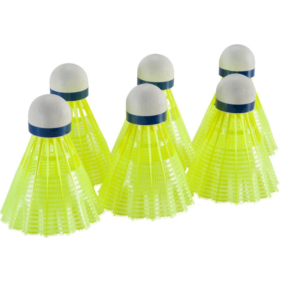 Badminton Plastic Shuttlecocks Mavis 300 6-Pack, Yellow, No Color, large image number 7