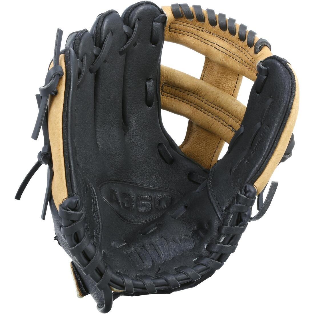 Kids 9-Inch Right-Hand Baseball Glove, Brown, No Color, large image number 0