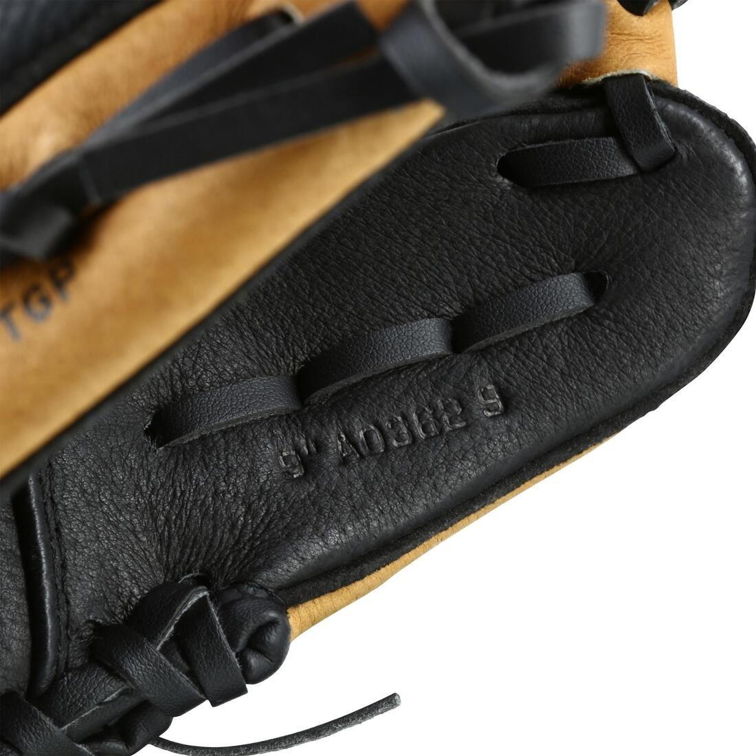 Kids 9-Inch Right-Hand Baseball Glove, Brown, No Color, large image number 5