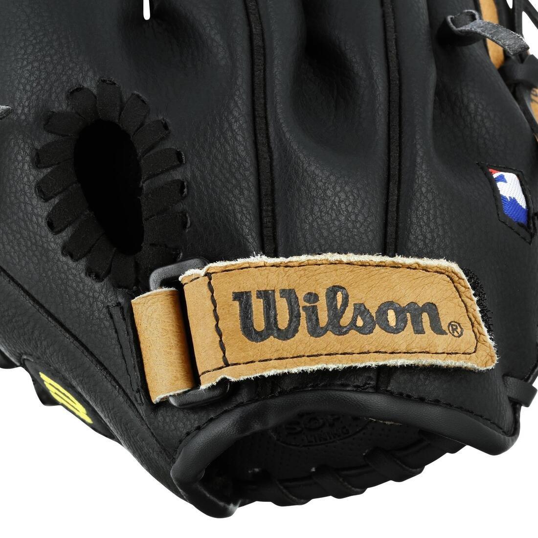 Kids 9-Inch Right-Hand Baseball Glove, Brown, No Color, large image number 10