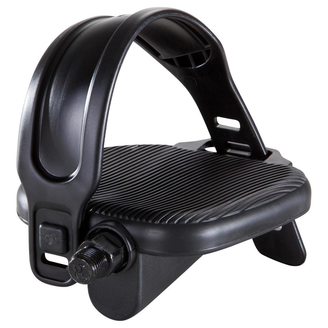 Pair Of Standard Exercise Bike Pedals, Black, No Color, medium