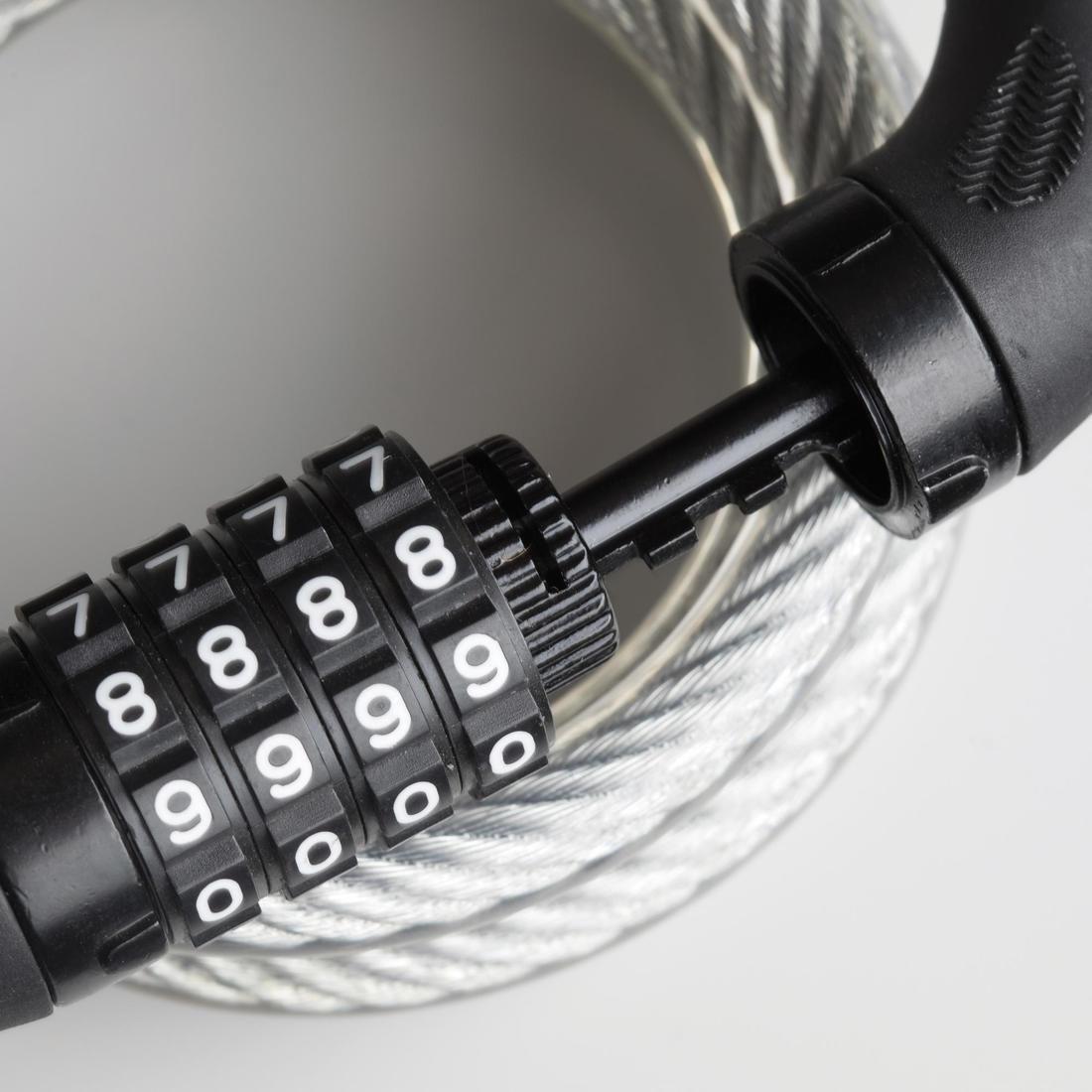 Bike Accessories Combination Cable Lock 120, Grey, No Color, large image number 2