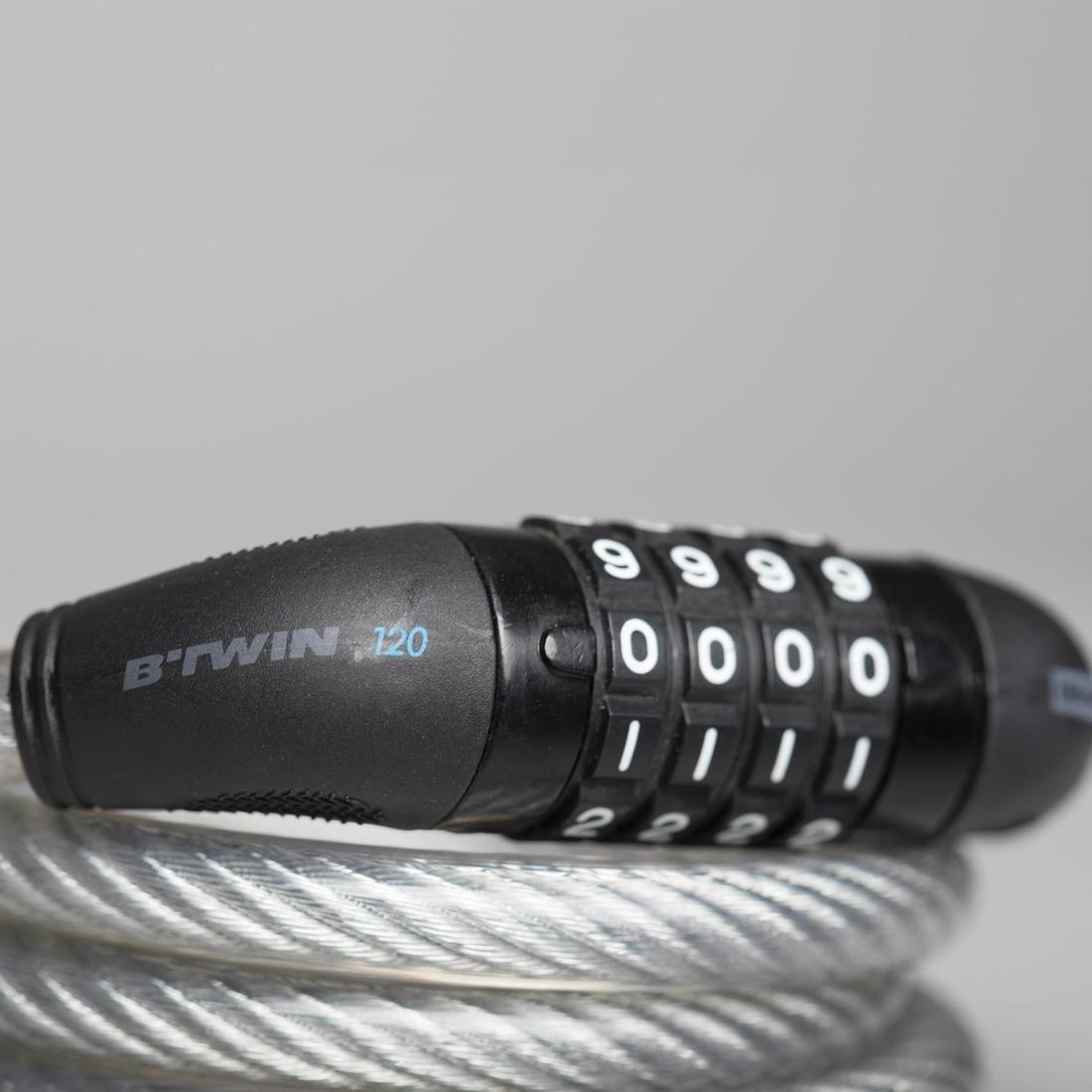 Bike Accessories Combination Cable Lock 120, Grey, No Color, large image number 3