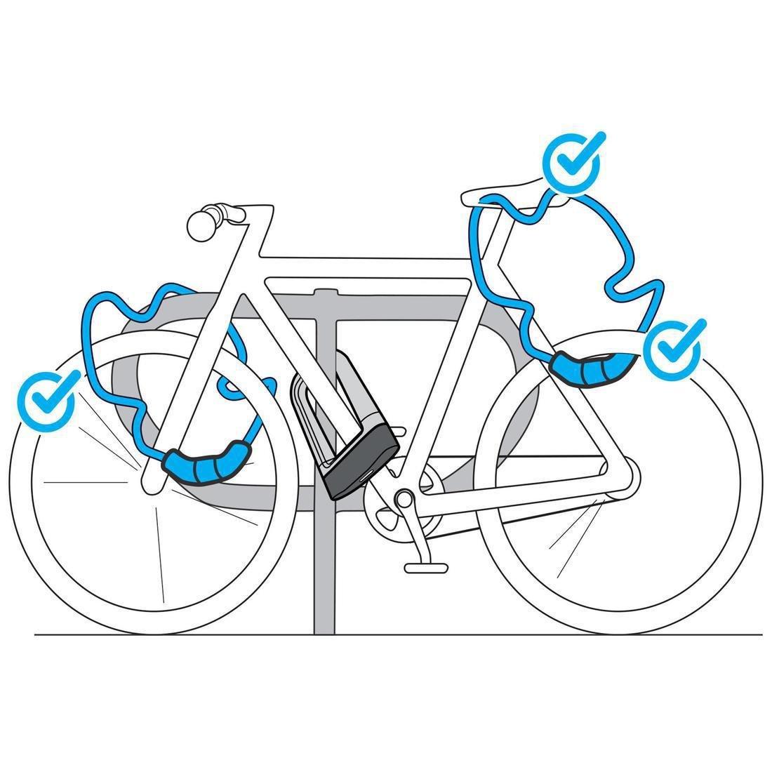 Bike Accessories Combination Cable Lock 120, Grey, No Color, large image number 5