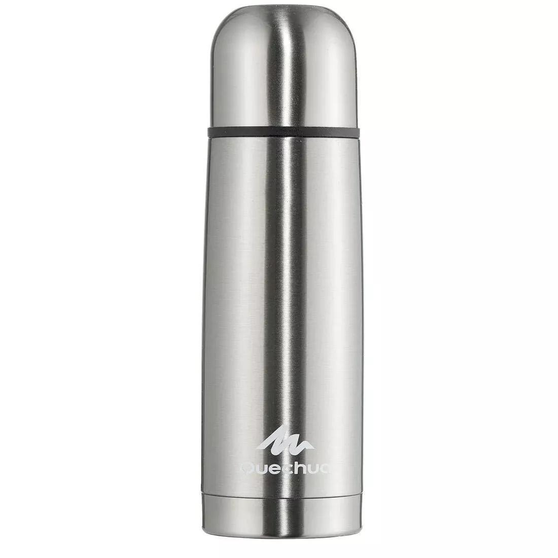 QUECHUA - Stainless Steel Isothermal Bottle, Grey