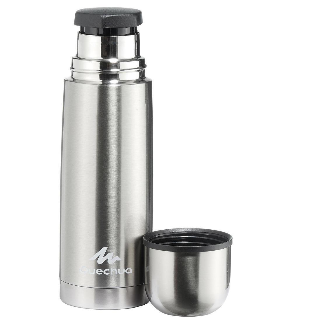 QUECHUA - Stainless Steel Isothermal Bottle, Grey