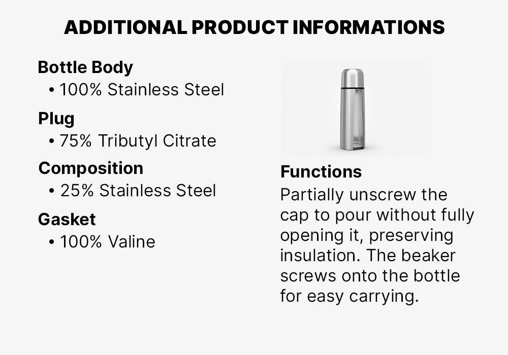 Stainless Steel Isothermal Bottle, Grey, No Color, large image number 16