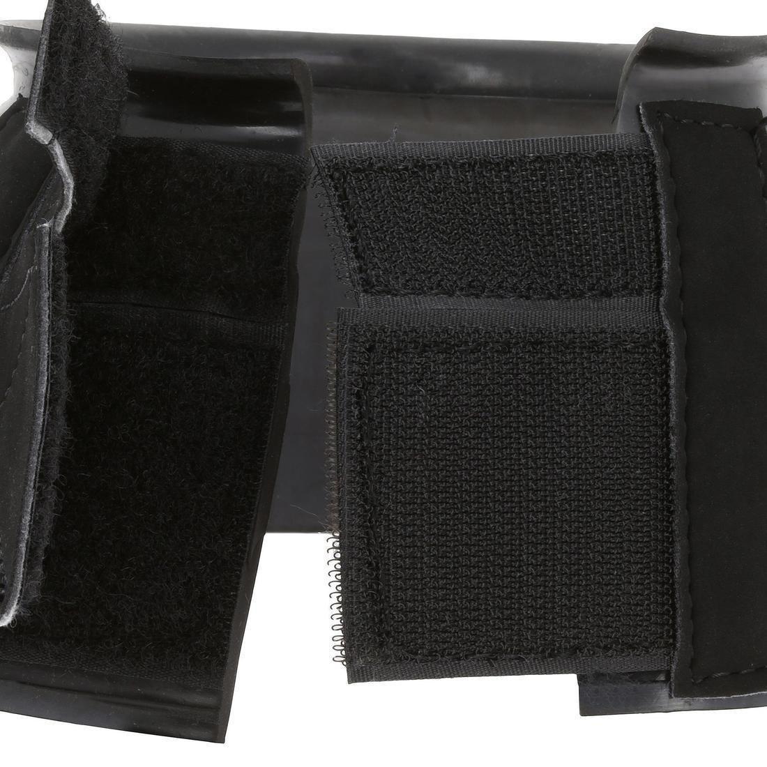 Horse Riding Rubber Overreach Boots For Horse And Pony - 100 Twin-Pack, Black, , large image number 2