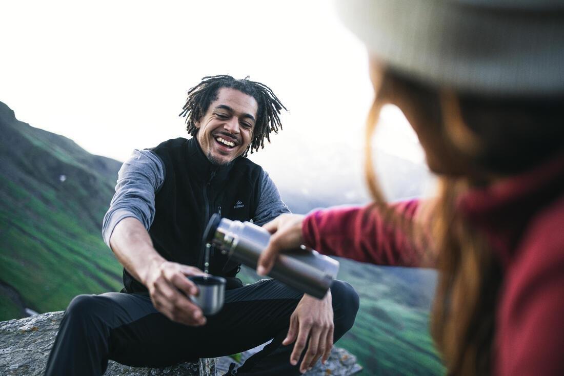 Men's Hiking Fleece Sleeveless Jacket Mh120, Black, No Color, large image number 8