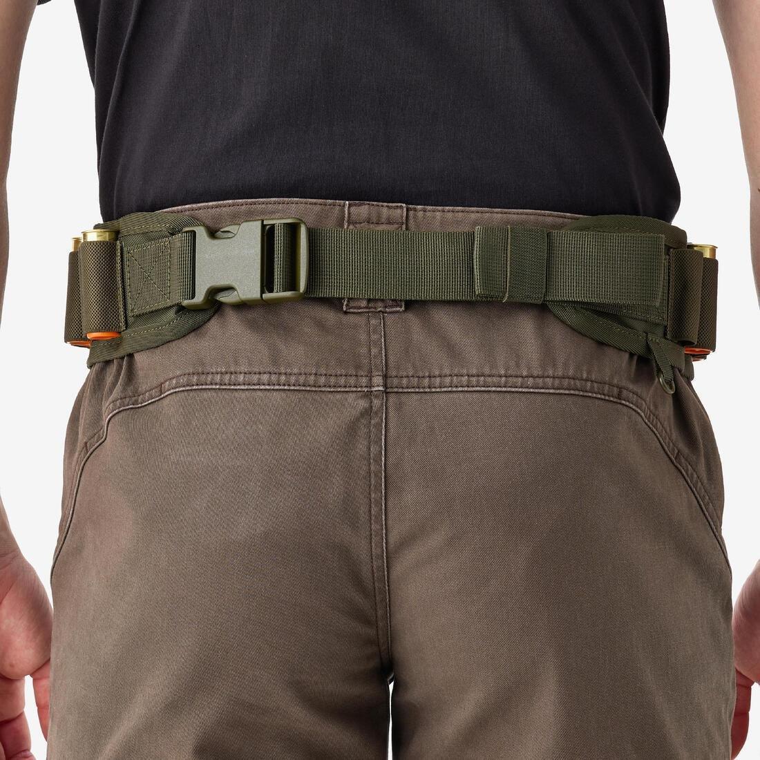 12 Gauge Fabric Hunting Cartridge Belt, Green, No Color, large image number 1