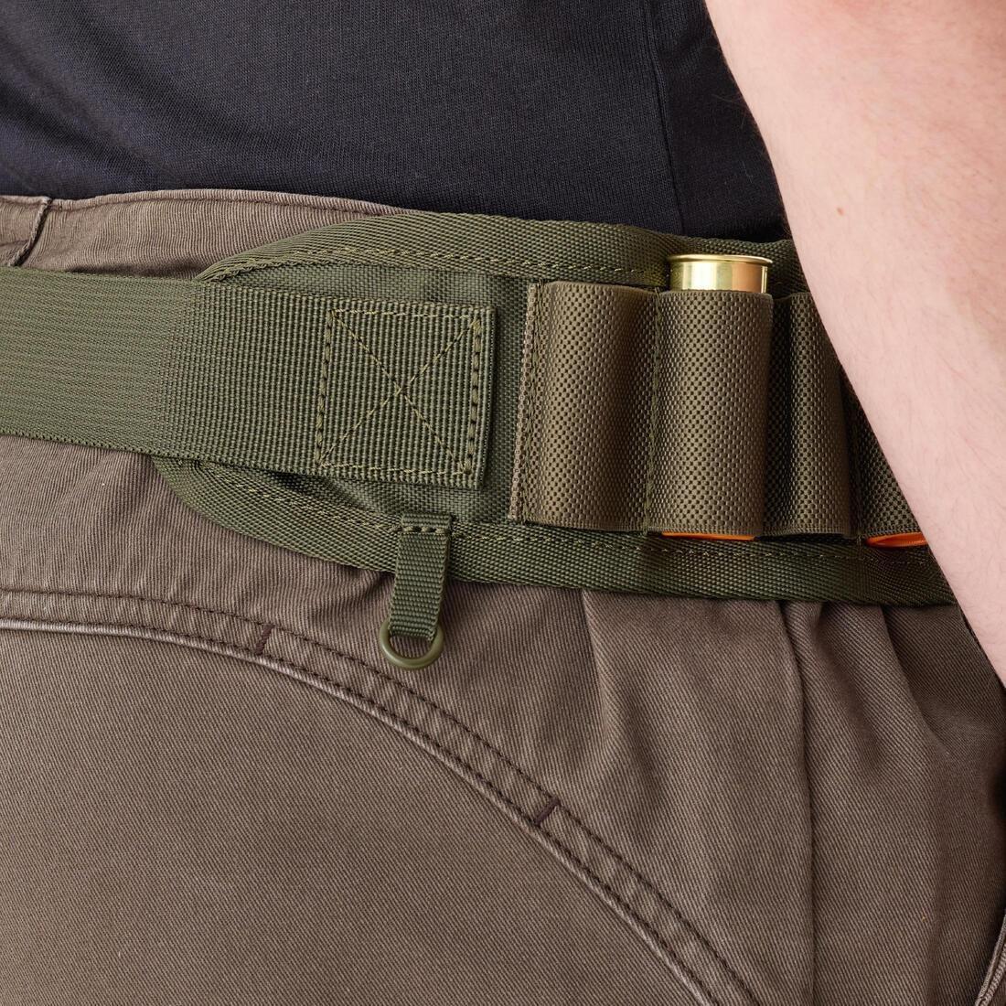 12 Gauge Fabric Hunting Cartridge Belt, Green, No Color, large image number 3