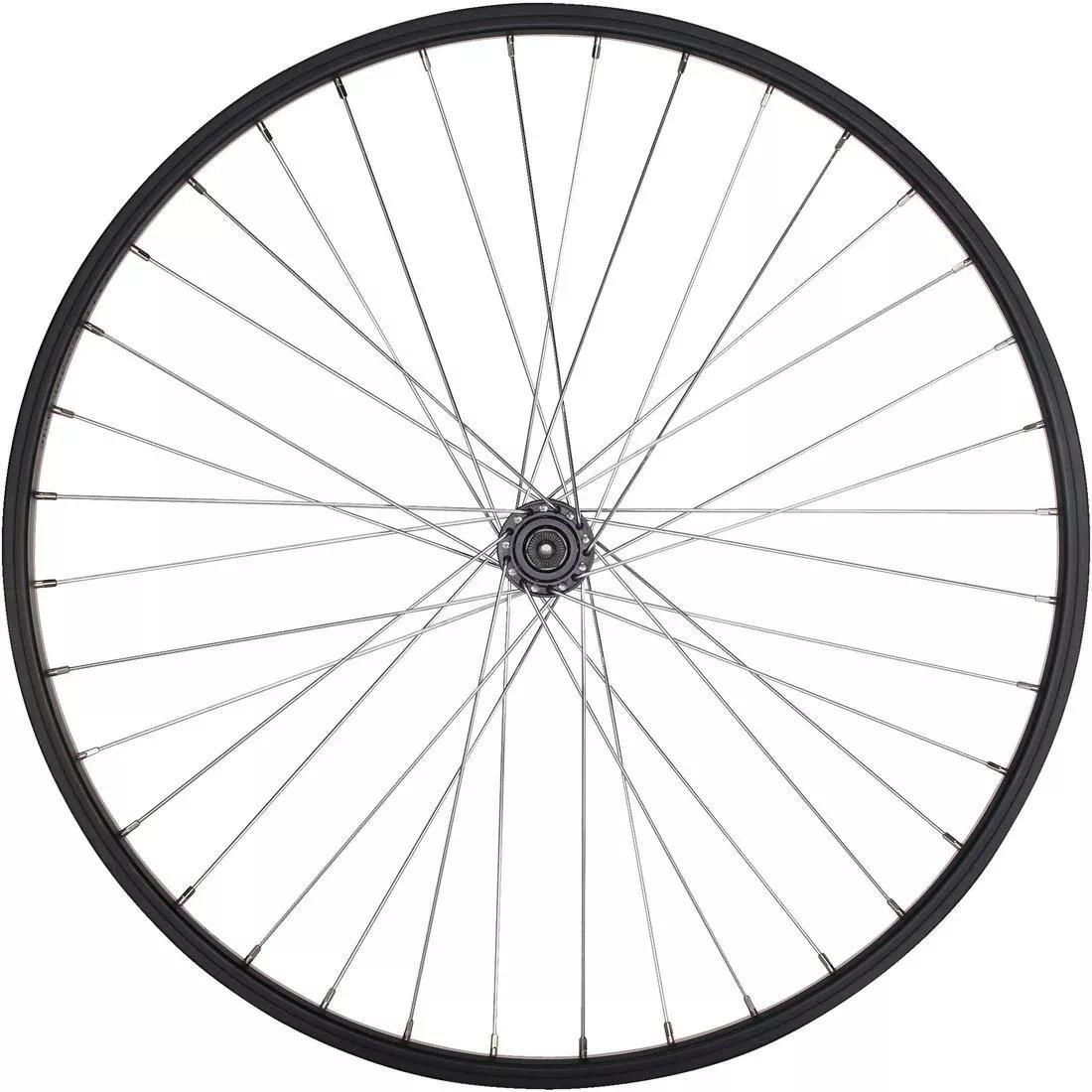Kids' Bike Wheel 24 Front Single Wall Rim Quick Release, Black, No Color, large image number 0