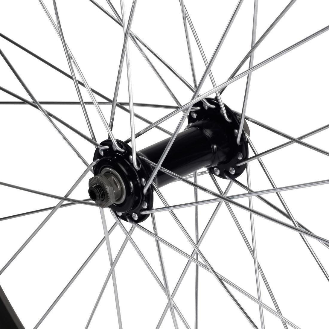 Kids' Bike Wheel 24 Front Single Wall Rim Quick Release, Black, No Color, large image number 14