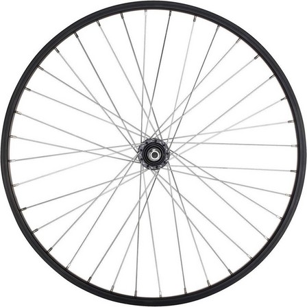 BTWIN - Kids Wheel 24 Rear Single Wall Rim Freewheel With Locknut, Black