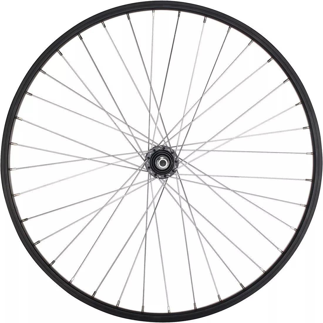 BTWIN - Kids Wheel 24 Rear Single Wall Rim Freewheel With Locknut, Black