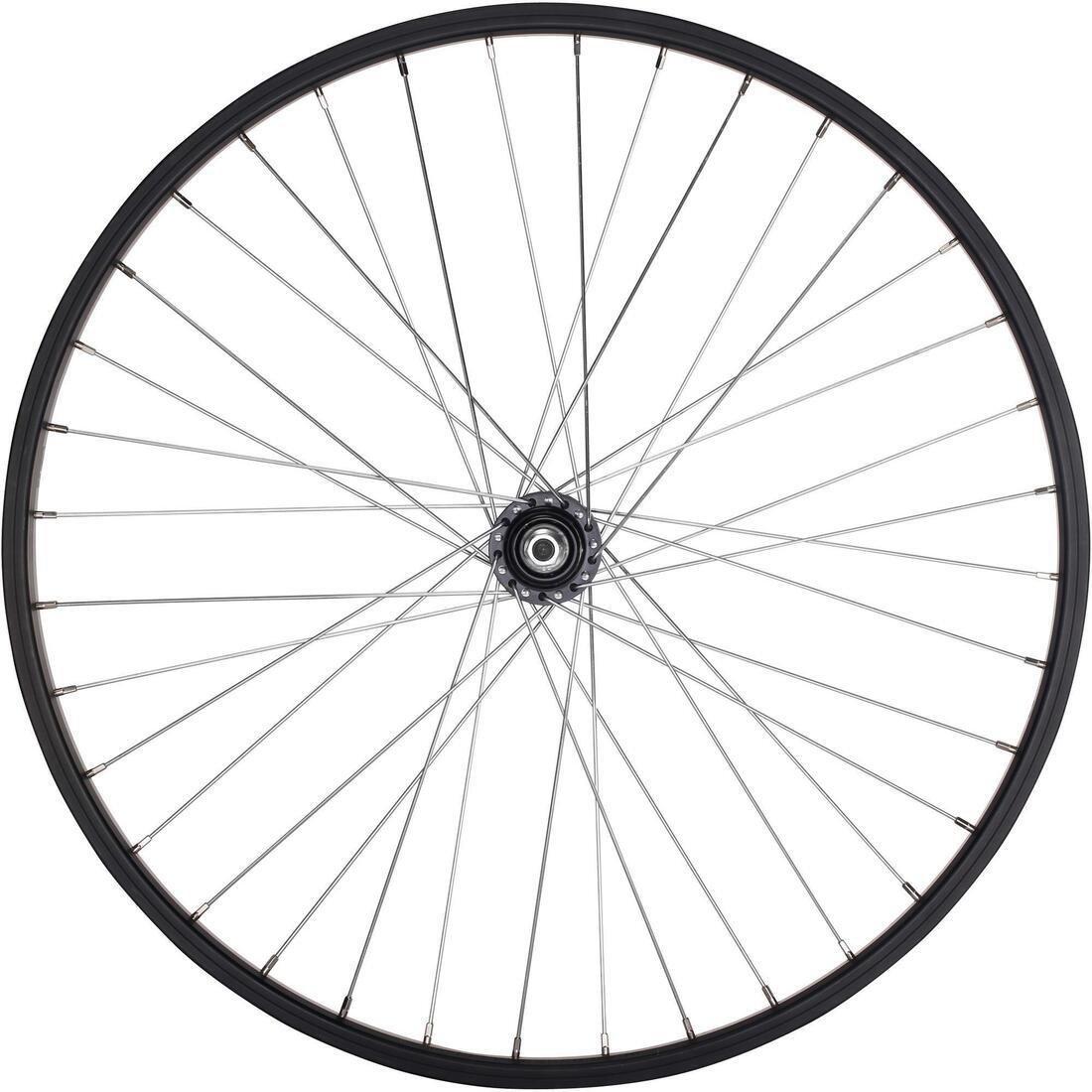 Kids Wheel 24 Rear Single Wall Rim Freewheel With Locknut, Black, No Color, large image number 8