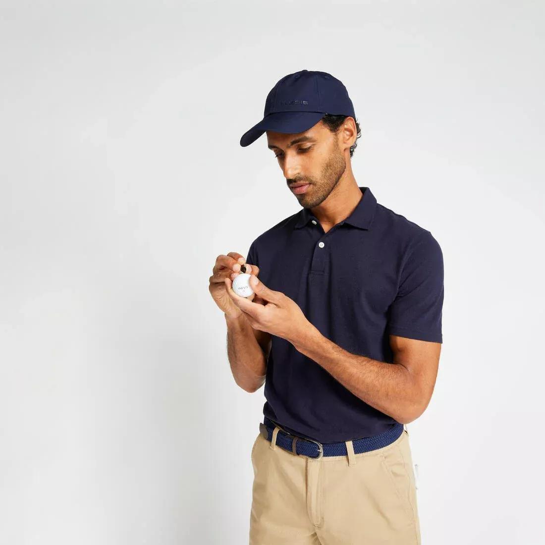 Men Golf Short-Sleeved Polo Shirt - Mw500, Blue, No Color, large image number 3