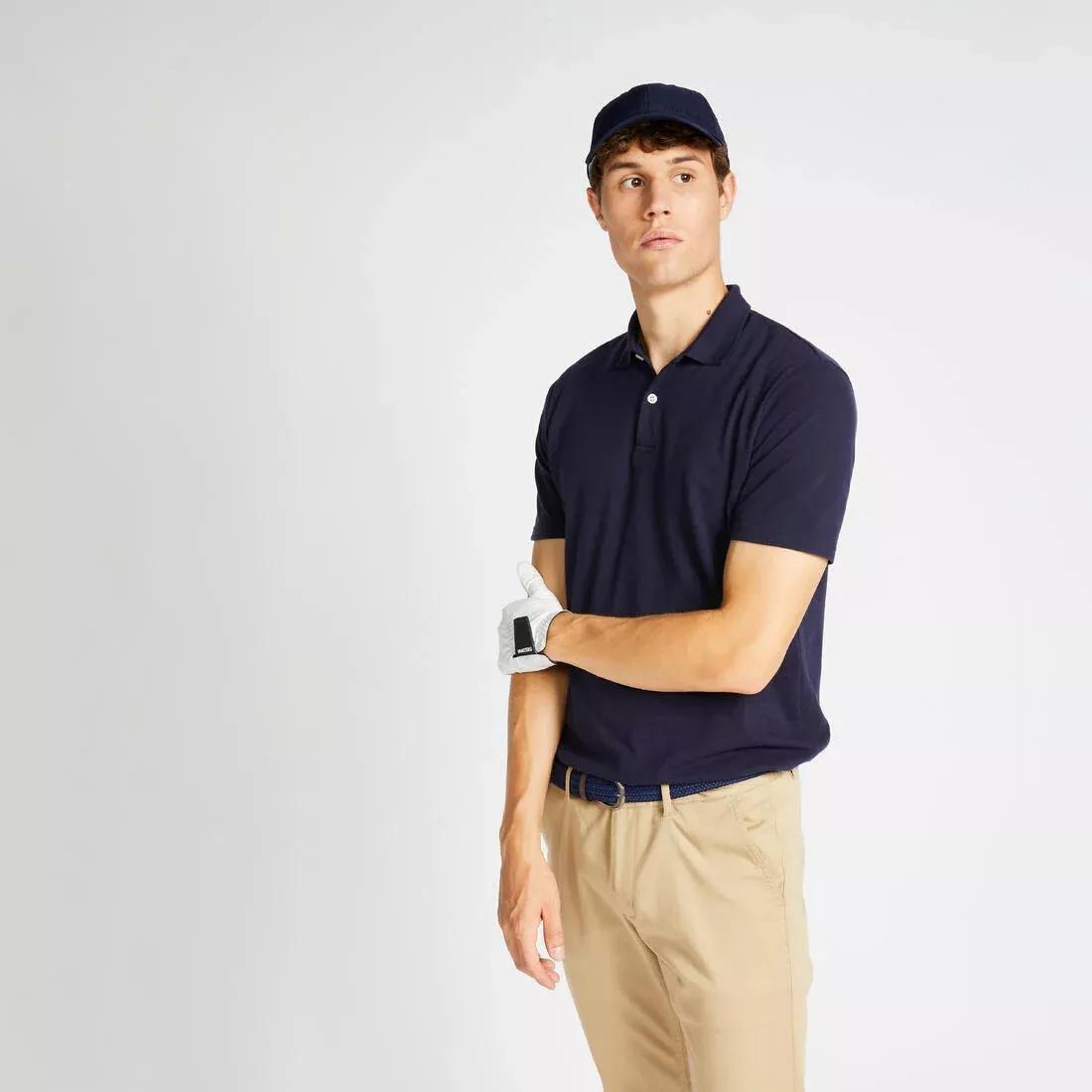 Men Golf Short-Sleeved Polo Shirt - Mw500, Blue, No Color, large image number 4