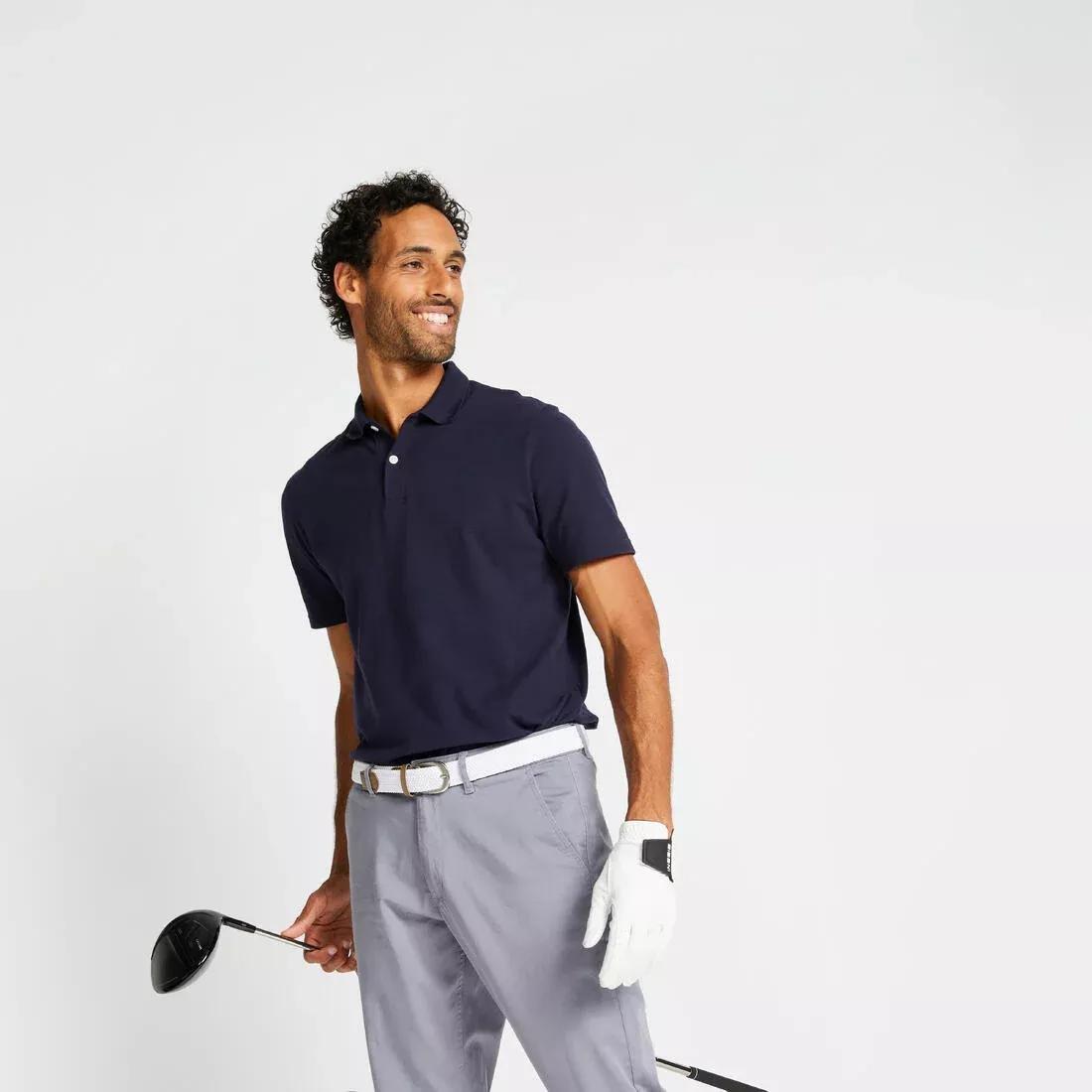 Men Golf Short-Sleeved Polo Shirt - Mw500, Blue, No Color, large image number 12