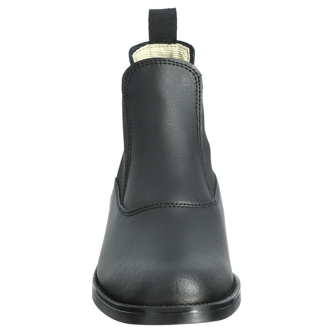 Adult Horse Riding Classic Leather Jodhpur Boots, Black, , large image number 3