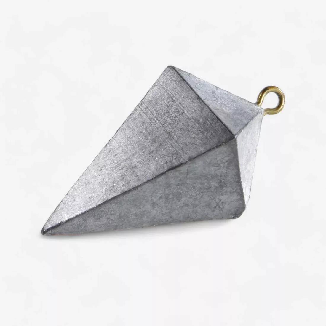 Fishing Surfcasting Pyramid Sinker x2, No Color, medium