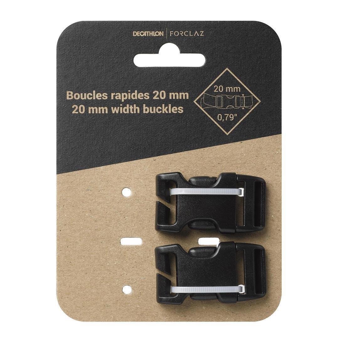 20 Mm Set Of 2 Quick Buckles For Backpack, No Color, medium