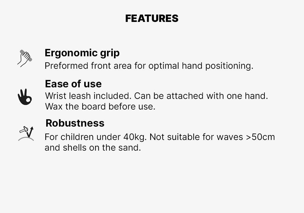 100 Kids' Technical 1st Price Bodyboard Leash, No Color, large image number 15