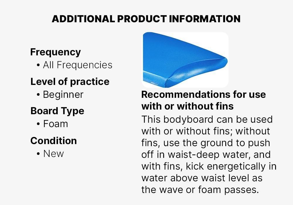 100 Kids' Technical 1st Price Bodyboard Leash, No Color, large image number 16