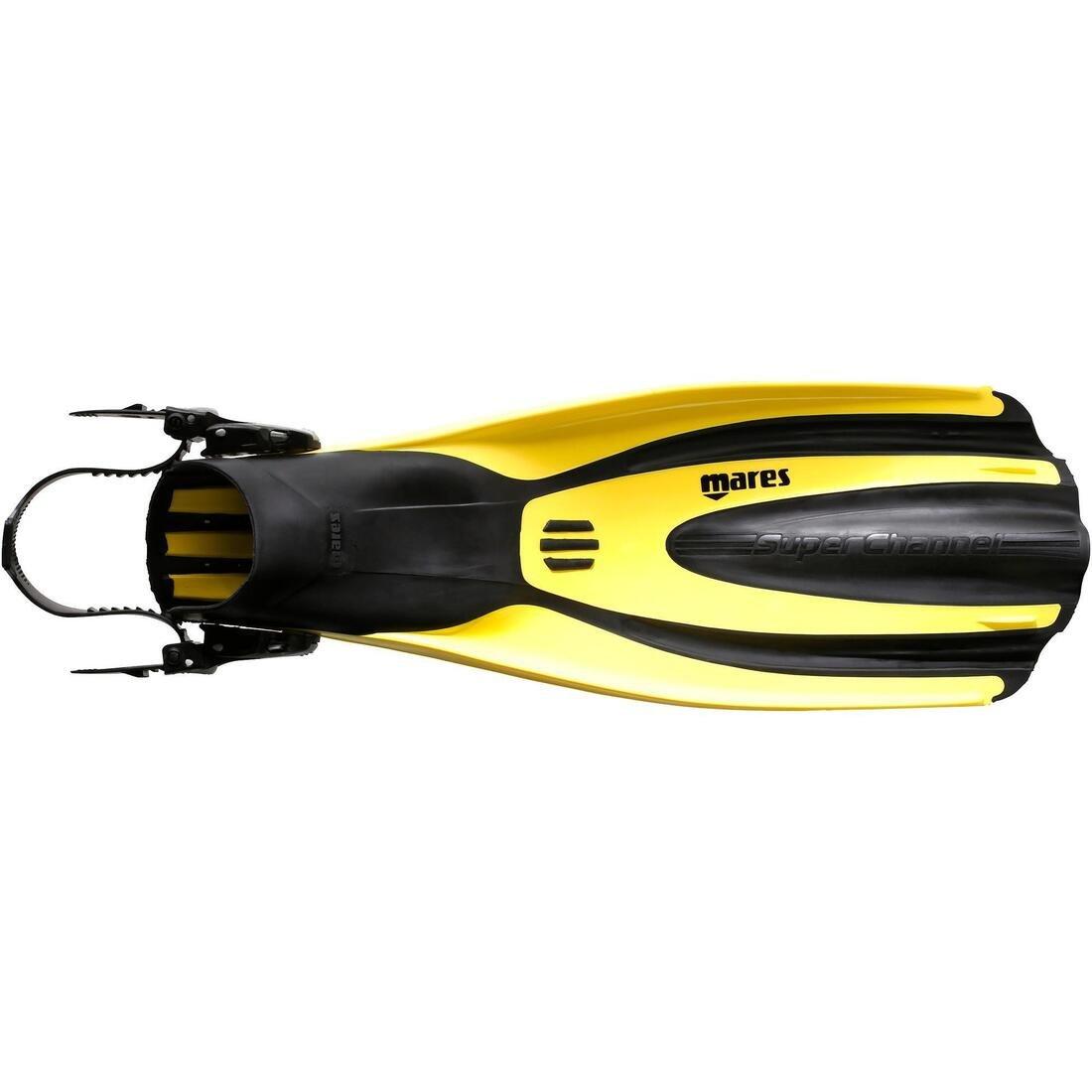 Adjustable Scuba Diving Fins Avanti Tre Superchannel ABS - Yellow/Black, , large image number 3
