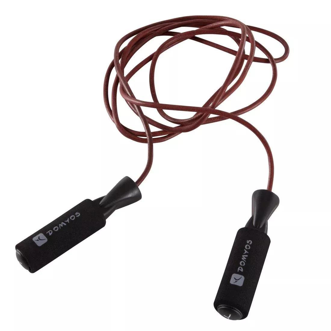 Leather Skipping Rope, Brown, No Color, large image number 0