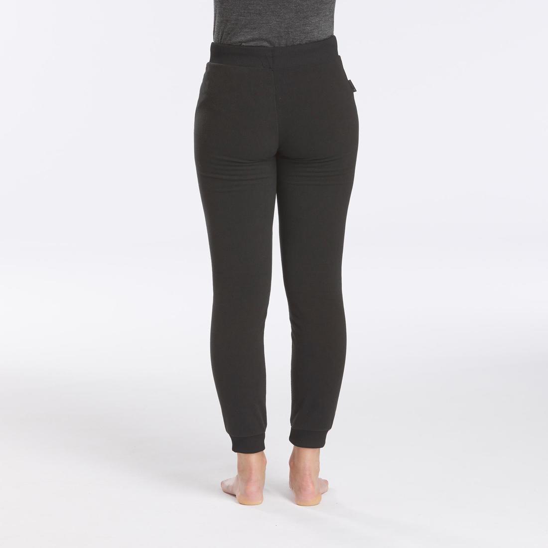 Women's Mountain Trekking Fleece Tights - Trek 100, Black, , large image number 4