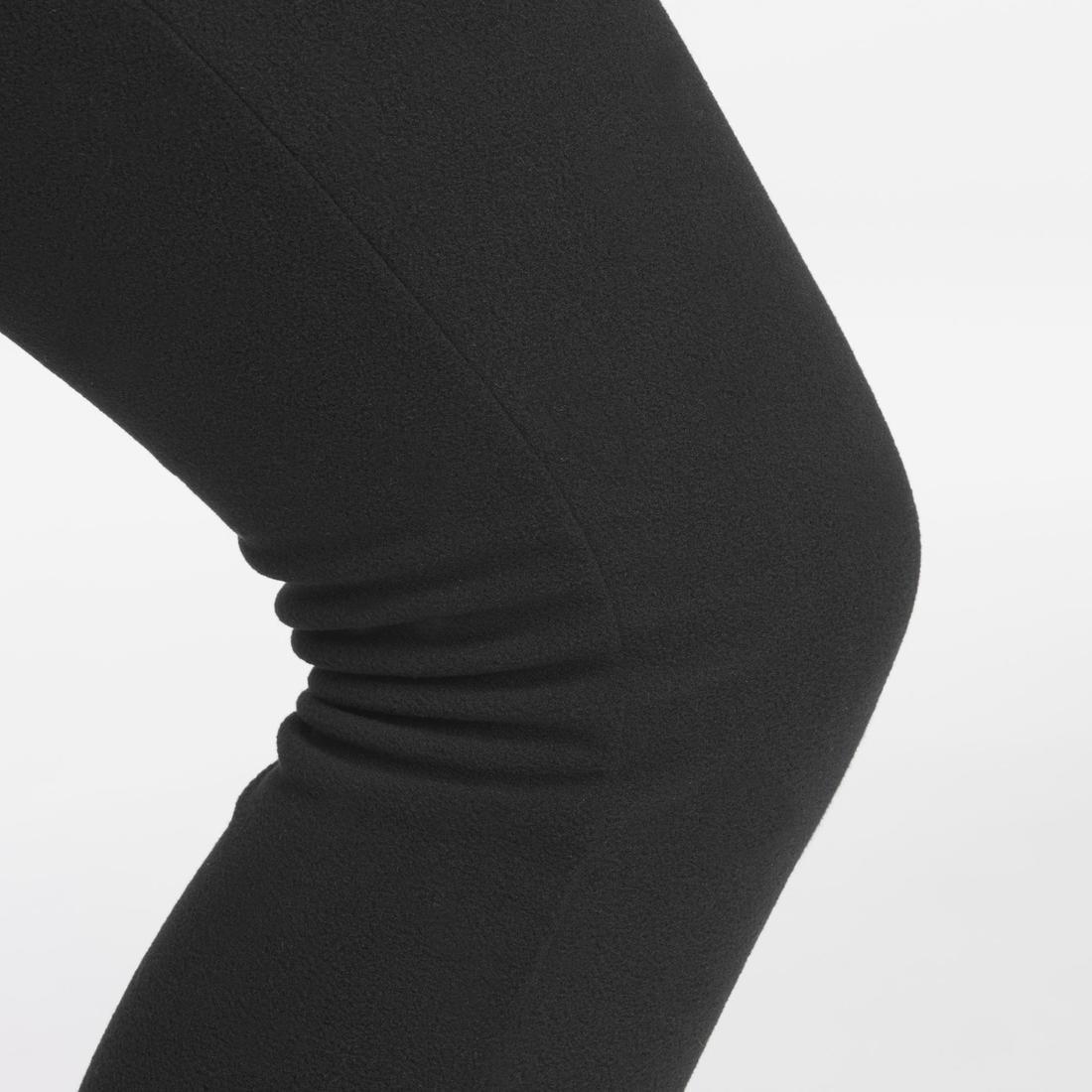Women's Mountain Trekking Fleece Tights - Trek 100, Black, , large image number 5